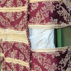 Red and gold curtains